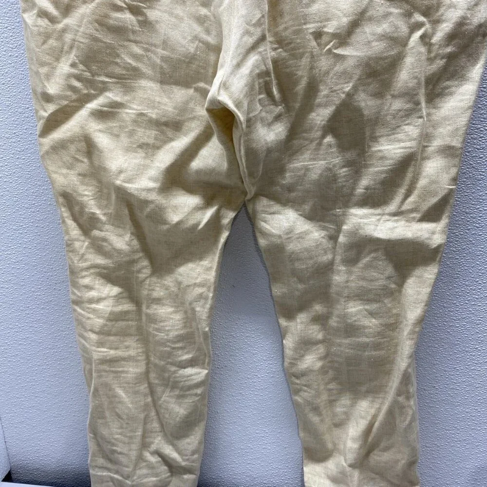 Zegna Men’s Flat Front Linen Tailored Pants
